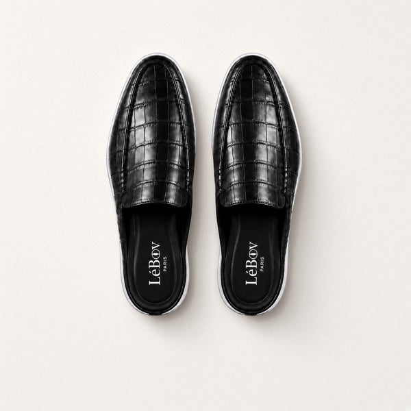 LéCroc Black Mules