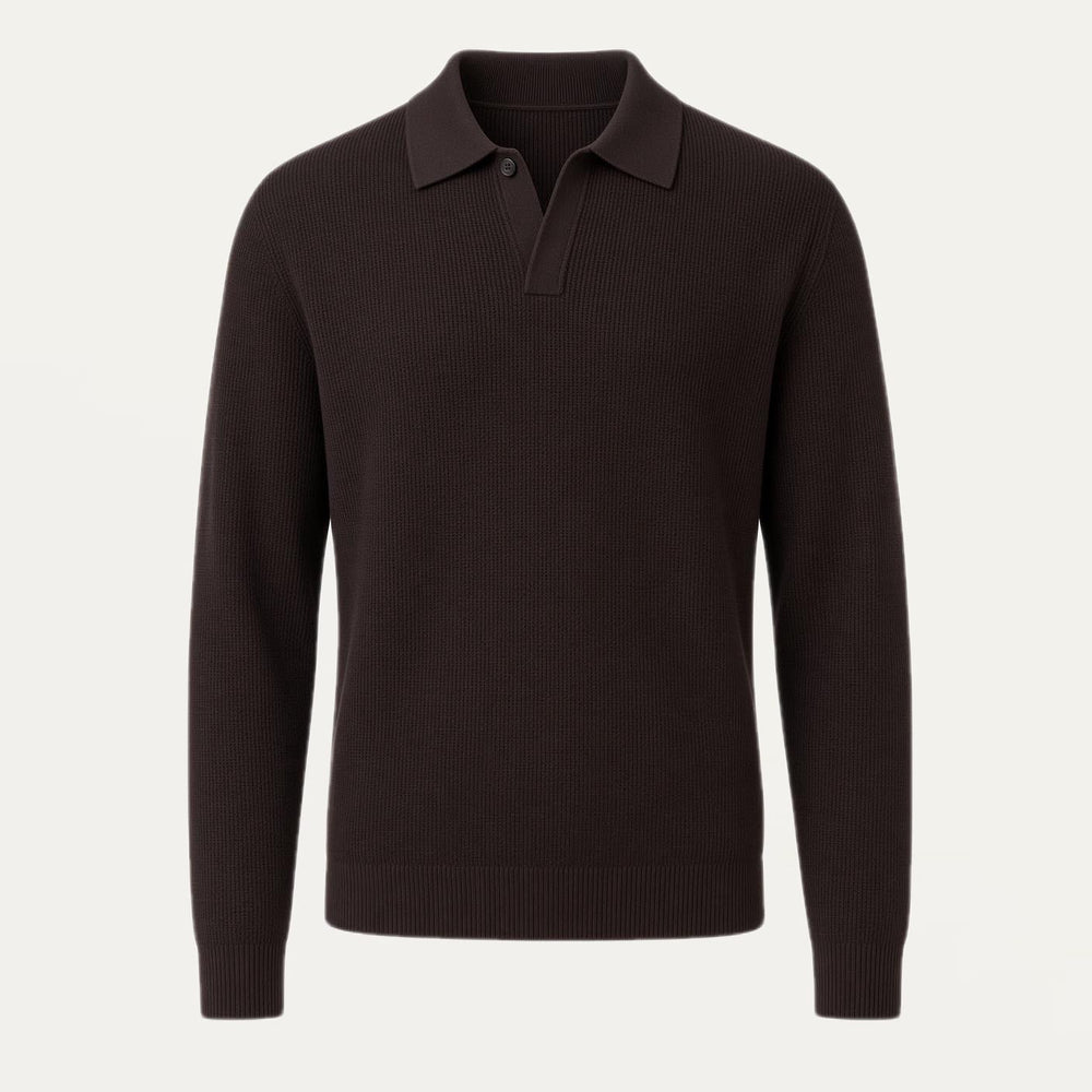 ESPRESSO RIBBED LONG-SLEEVE