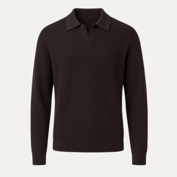 ESPRESSO RIBBED LONG-SLEEVE