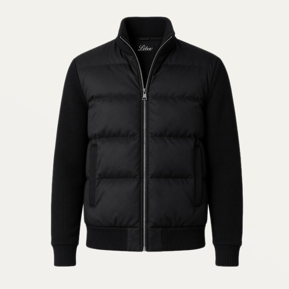 BLACK ZIP CARDIGAN