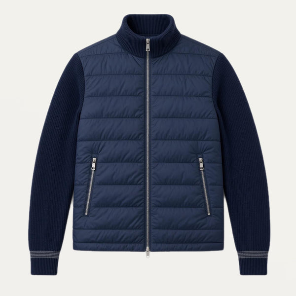 NAVY ZIP CARDIGAN