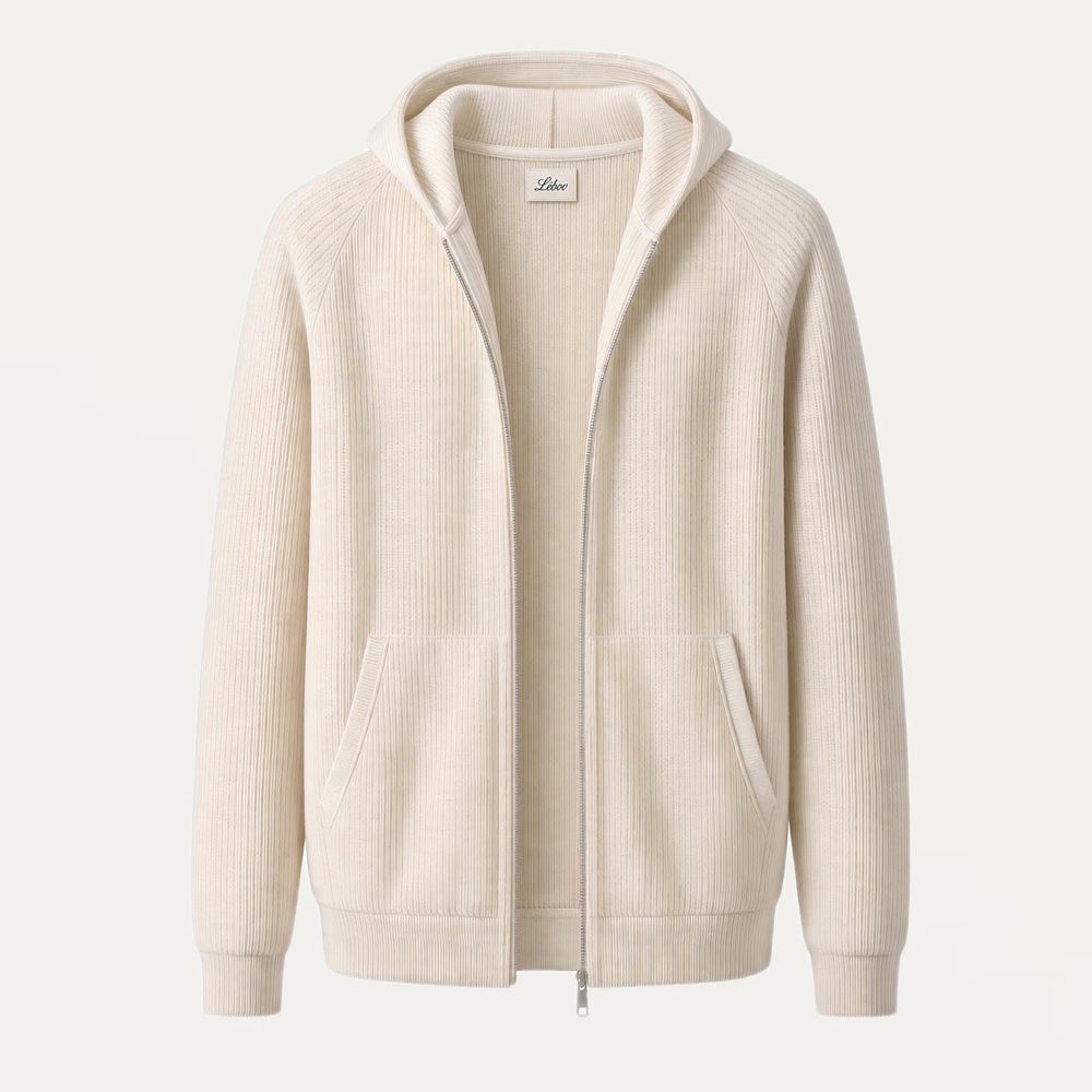CREAM ZIP HOODIE