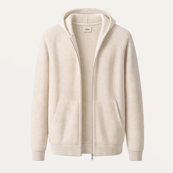 CREAM ZIP HOODIE