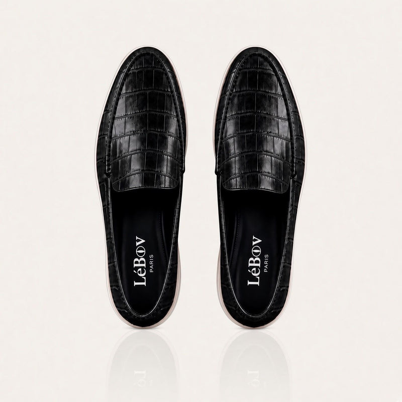 LéCroc Black Loafers