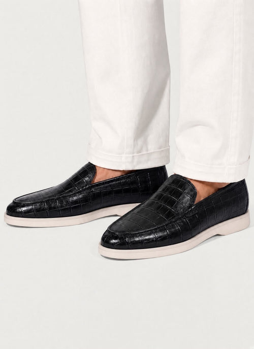 LéCroc Black Loafers