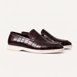 Crocodile Brown Loafers