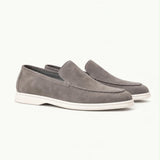 Grey Suede Loafers