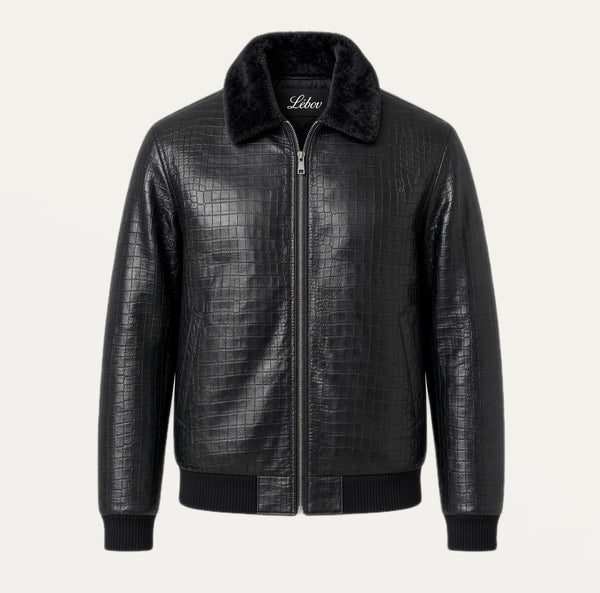 CROCODILE LEATHER JACKET